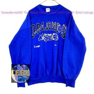 Orlando Magic royall Blue Made In Usa NBA sweatshirt shirt '95